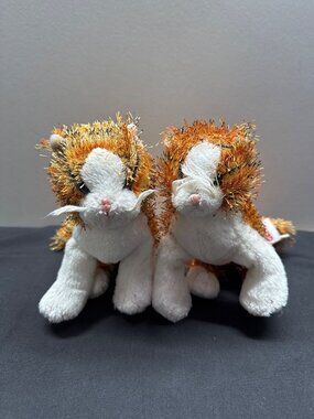 Lil Kinz Striped Alley Cat Plush By Ganz - Set Of 2 -NO CODE  HS042 - Pre-Owned